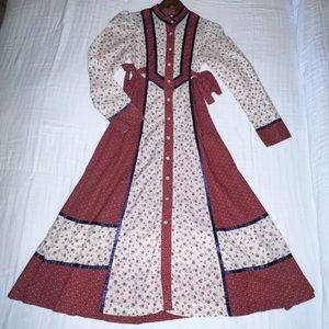 Vintage Gunne Sax Jessica McClintock Prairie Dress